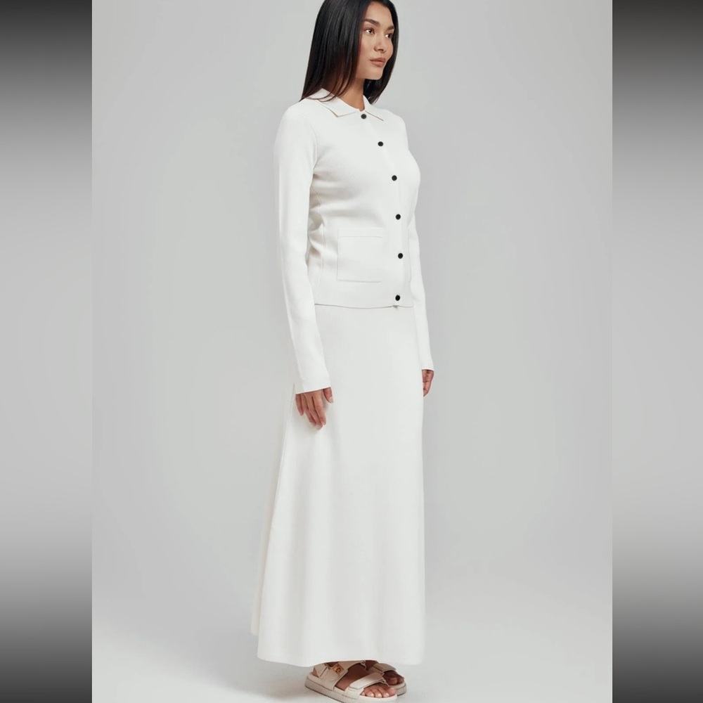 Zahraa the label cardigan and maxi skirt set